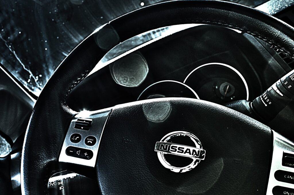 nissan, car, black